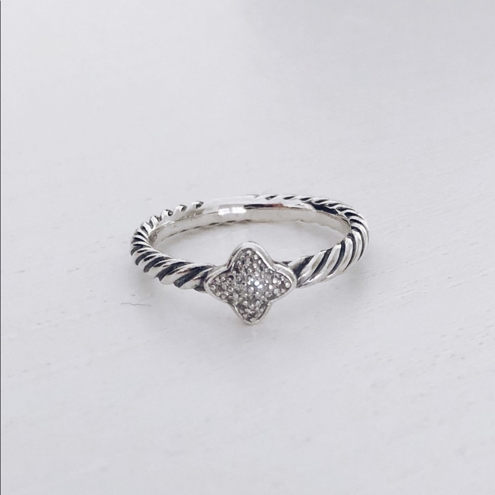 DAVID YURMAN, Quatrefoil ring with diamonds
